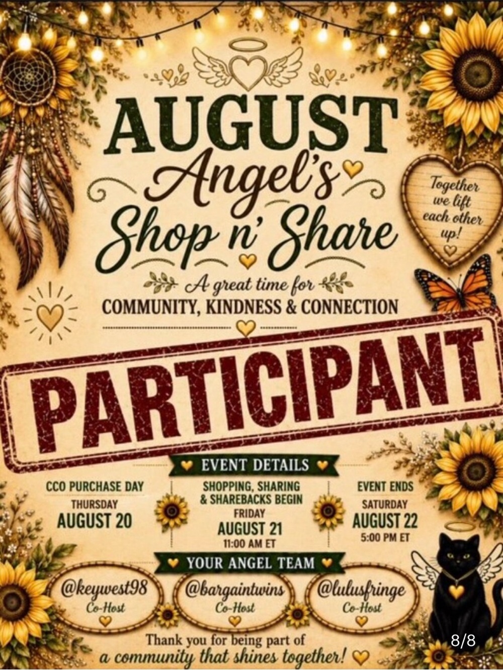 August Angel's Shop n' Share Participant